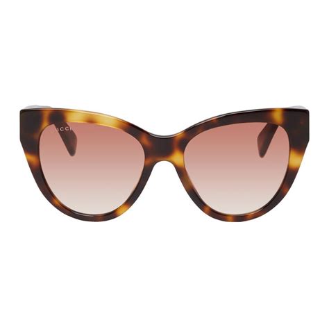 gucci tortoise shell ladies sunglasses|gucci cat eye frame sunglasses.